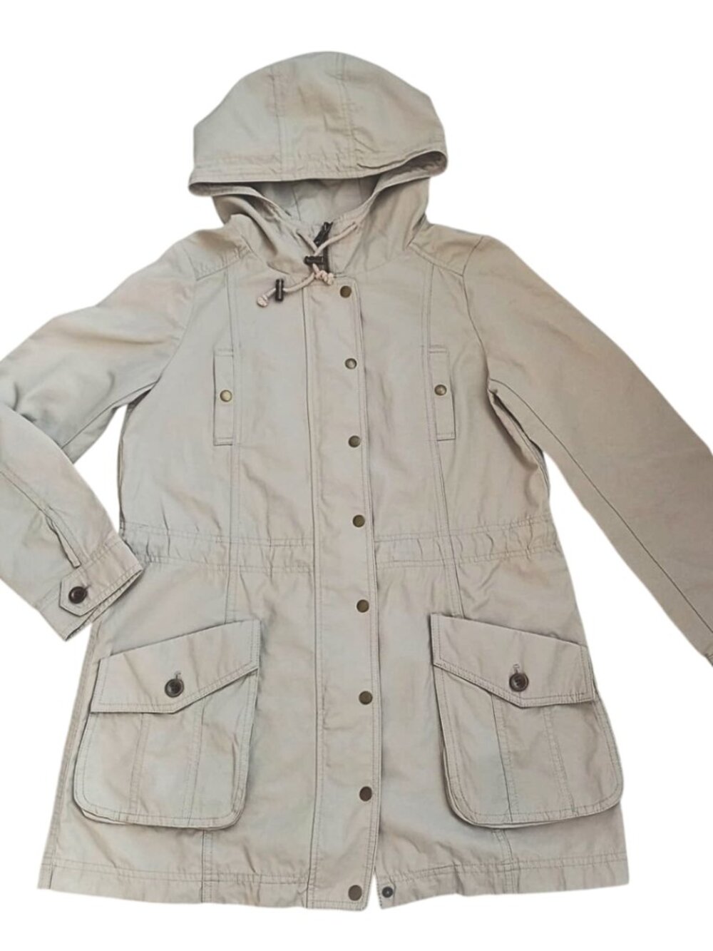 avv standard Beige Utility Hooded Jacket Anorak M